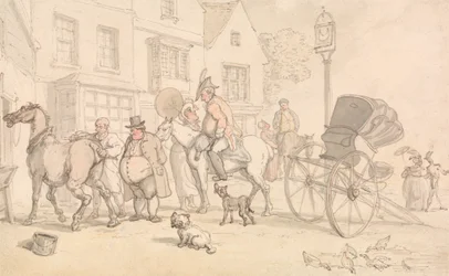 Scene outside the Half-Moon Inn