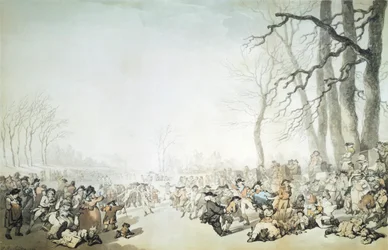 Skaters on the Serpentine, City of Westminster, London
