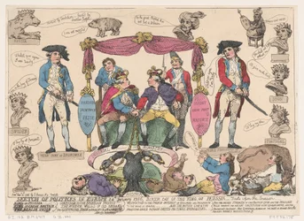 Sketch of Politiks in Europe, Birthday of the King of Prussia, February 10, 1786