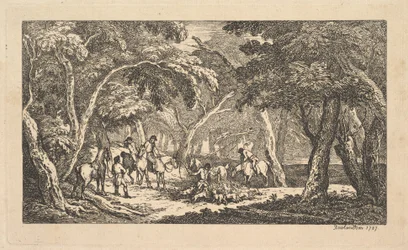 The Death - Fox Hunting - A Landscape Scene