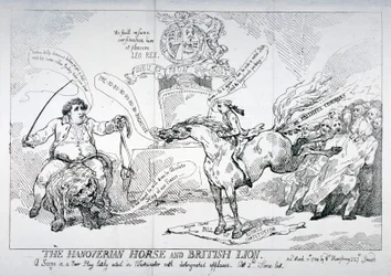 The Hanoverian Horse and British Lion, 1784