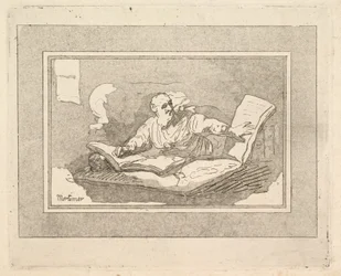 The Philosopher Bearded Old Man Copying Book, 1783-87