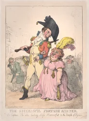 The Successful Fortune Hunter, or Captain Shelalee Leading Miss Marrowfat