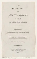Title Page: The Adventures of Joseph Andrews, and His Friend Mr. Abraham Adams