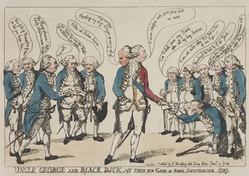 Uncle George and Black Dick at Their New Game of Naval Shuttlecock