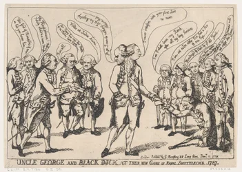 Uncle George and Black Dick at their New Game of Naval Shuttlecock, January 11..., January 11, 1787.