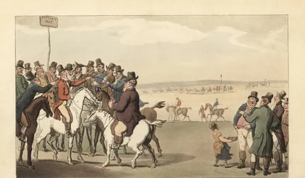 Young English Gentleman Gambling at Newmarket Racetrack