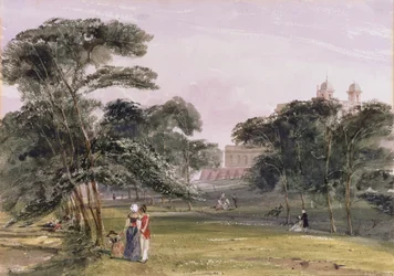 Figures in the Park below the Observatory, Greenwich