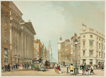 Mansion House, Cheapside, plate one from Original Views of London as It Is