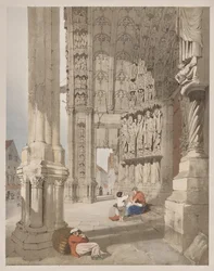 Picturesque Architecture in Paris, Ghent, Antwerp, Rouen: South Porch of Chartres Cathedral, Chartres, France
