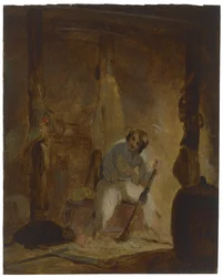 In His Cave