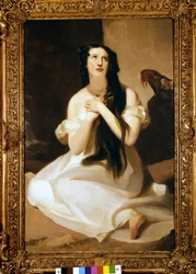 Portrait of Mary Ann Paton (Mrs Wood) (1802-1864) English singer. Painting by Thomas Sully.