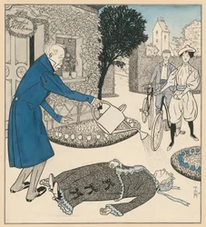 The modern woman or visit to the newlyweds