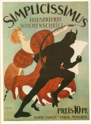 "Simplicissimus" / Thomas Theodor Heine / Color Lithograph, 1919