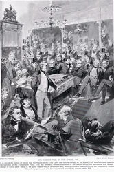 Sir Robert Peel in the house, 1846, illustration from 
