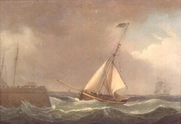 An Indiaman at anchor