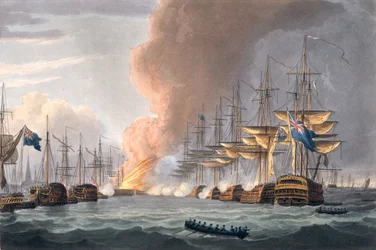 Destruction of the Danish Fleet before Copenhagen, 2nd April 1801, Engraved by Thomas Sutherland for J. Jenkins