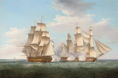 H.M.S. Ethalion in Action with the Spanish Frigate Thetis off Cape Finisterre, 16th October 1799