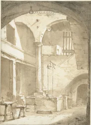Italian Courtyard with a Well