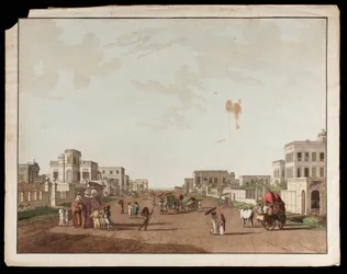 Old Court House Street Looking South from the Views of Calcutta