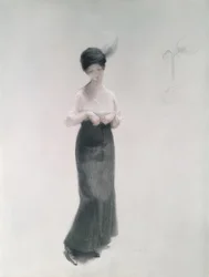 Young Woman with Hat