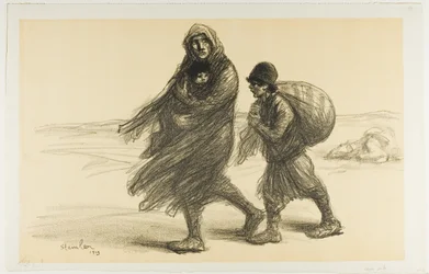 Serbian Exodus, plate twenty-one from Actualités