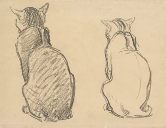 Two Studies of a Cat, early 20th century