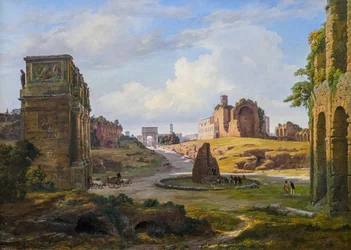 View from Colosseum towards Forum Romanum