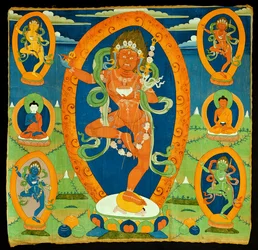 Thangka Painting Depicting The Dakini Vajravarahi, Tibetan