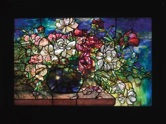 A Peony window from the Darius Goff House, Pawtucket, Rhode Island, c.1893