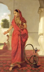 An Indian Dancing Girl with a Hookah, 1772