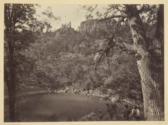 View on Apache Lake, Sierra Blanca Range, Arizona
