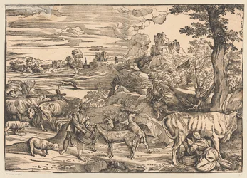 Landscape with Milkmaid