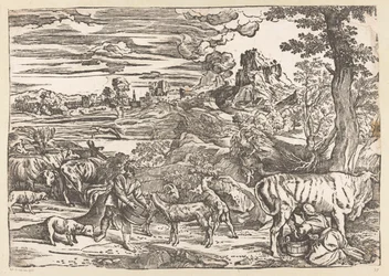 Landscape with Milkmaid