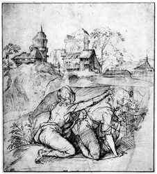 Landscape with Two Youths, c1510