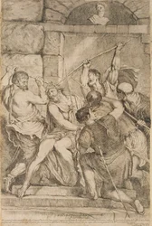 The Crowning with Thorns, engraved by Luigi Scaramuccia (1675)