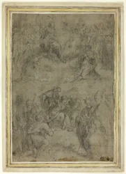 Trinity with the Virgin, and Ten Saints