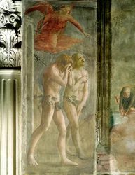 Adam and Eve banished from Paradise, c. 1427 (pre-restoration)