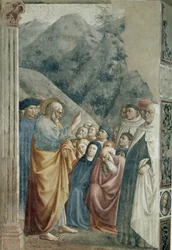 Predication of St. Peter. Fresco by Tommaso di Cristoforo Fini dit Masolino da Panicale
