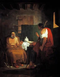 Blind Homer in house of shepherd Glauco