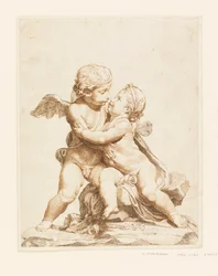 Two Cupids Kissing, 1750–90