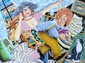 Organ Morgan plays with gusto a morning hymn for his romantic wife, 2007