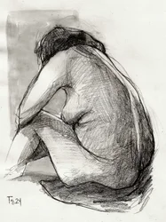 Pensive Nude Figure