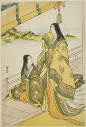 Sei Shonagon and Her Companion, from an untitled series of court ladies