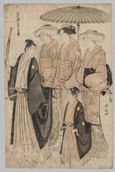 Woman of the Yoshiwara and Attendants
