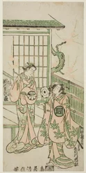 The Actors Sanogawa Ichimatsu I as Minamoto no Yorimasa and Segawa Kikujiro I as Nobutsura