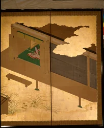 Six-Fold Screen Depicting Tales of Ise