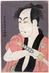 Ichikawa Omezo I in the Role of Yakko Ippei from the Play Koinyobo Somewake Tazuna, by Tōshūsai Sharaku, active 1794-1795