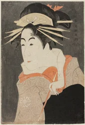The Actor Matsumoto Yonesaburo as Shinobu in the Guise of the Courtesan Kewaizaka no Shosho