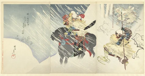 General Sasa Narimasa in a Heavy Snowstorm